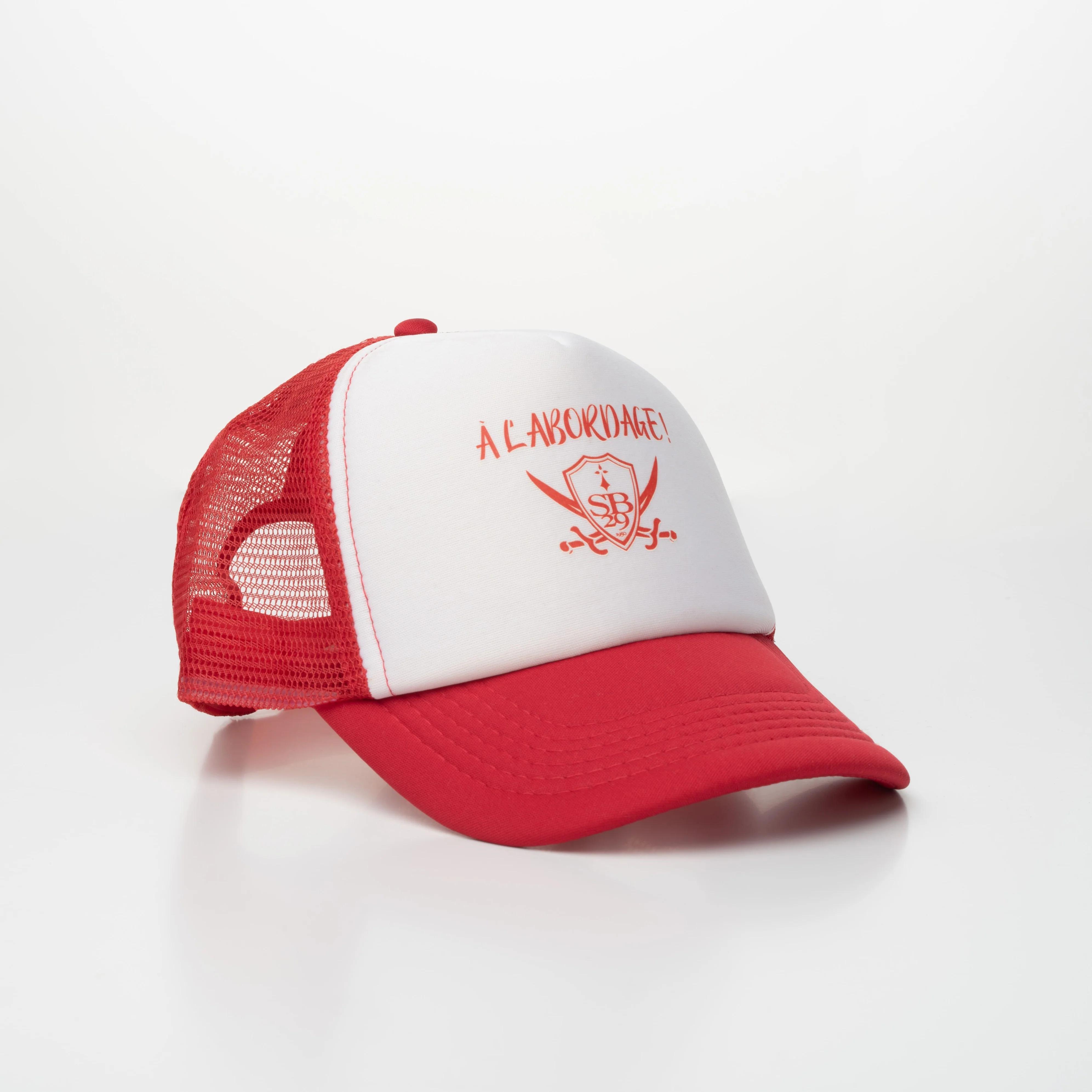 Casquette "A l'abordage" rouge et blanc