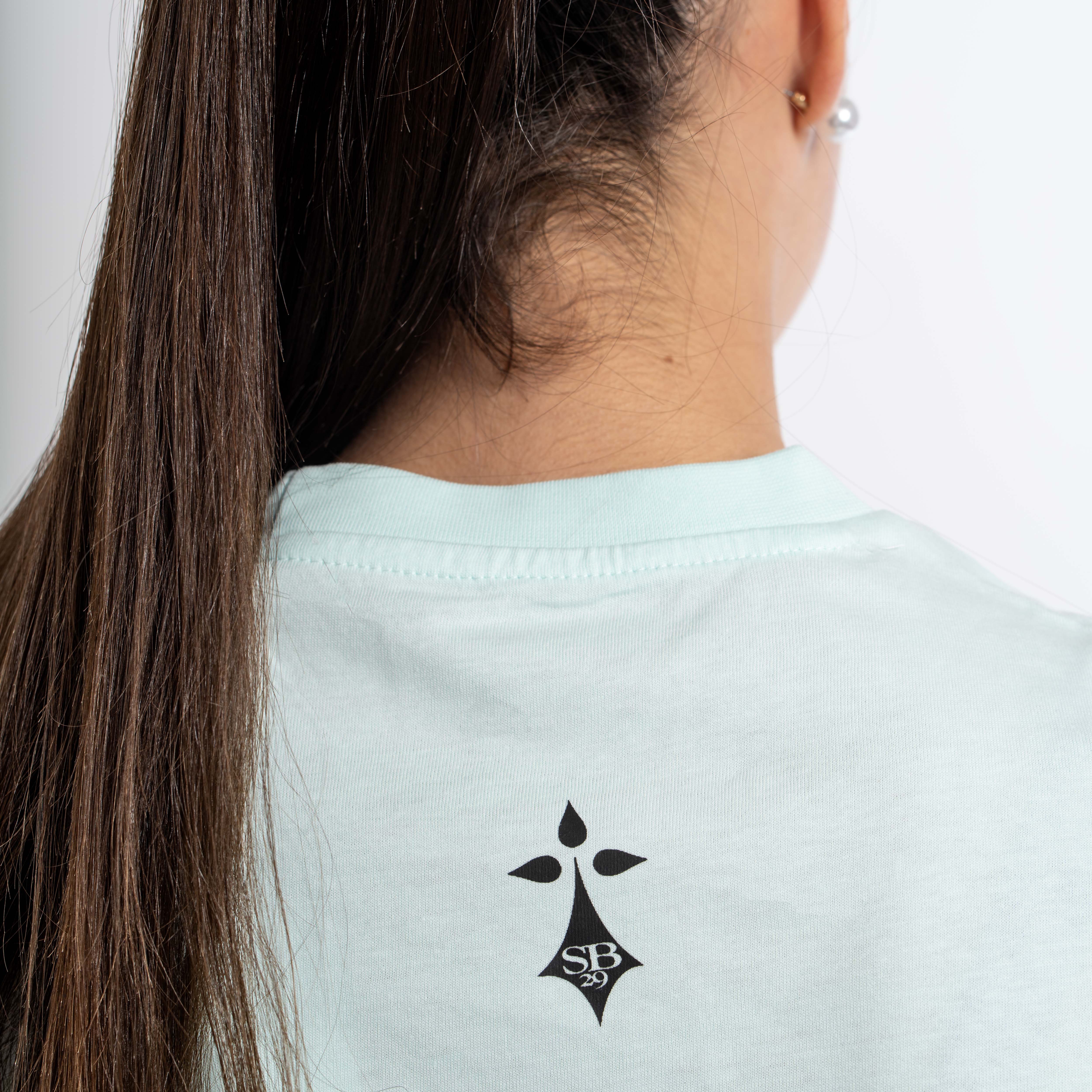 T-shirt vert d'eau femme - Image 3
